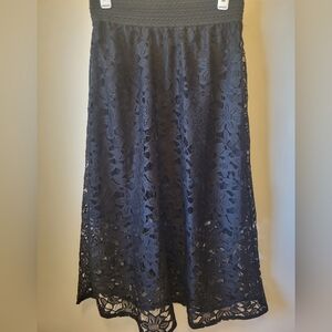 beautiful black lace long skirt would fit medium barely worn